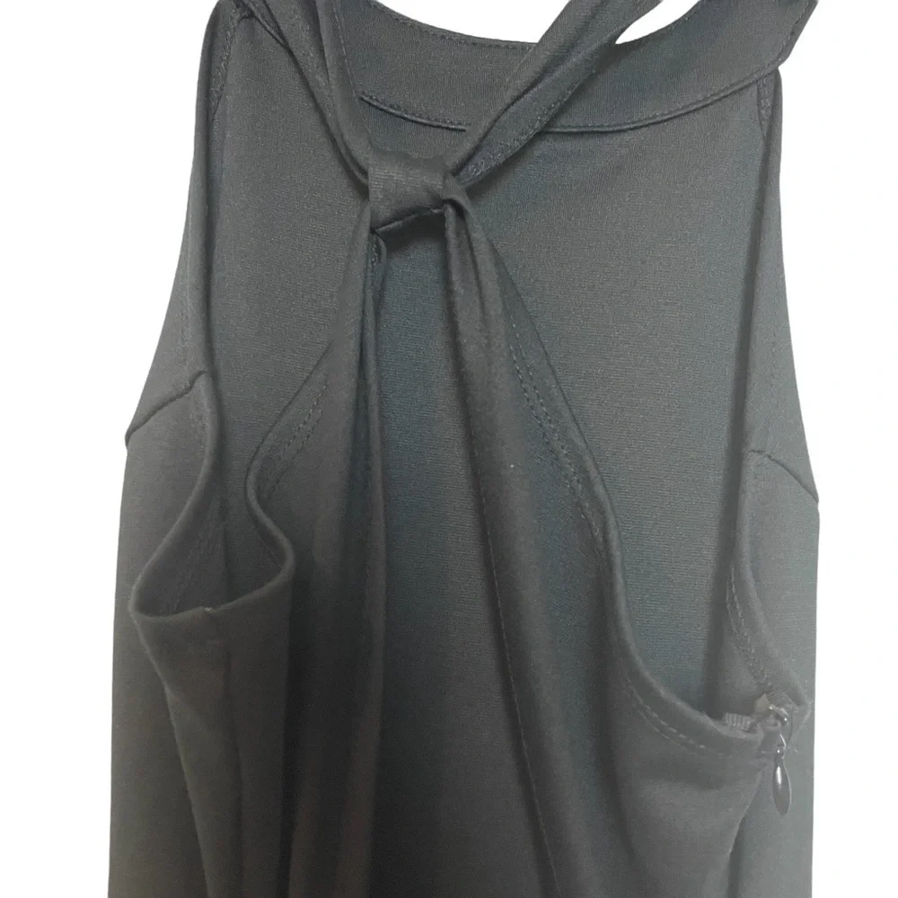 Nordstroms Black Swan Black Halter Dress w/Jeweled Neckline & TwistTie Open Back - Picture 9 of 14